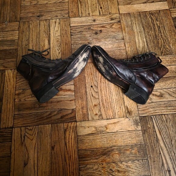 Kenneth Cole Reaction Hit Men Leather Lace Up Boots, Size 11 US Men - Picture 6 of 10